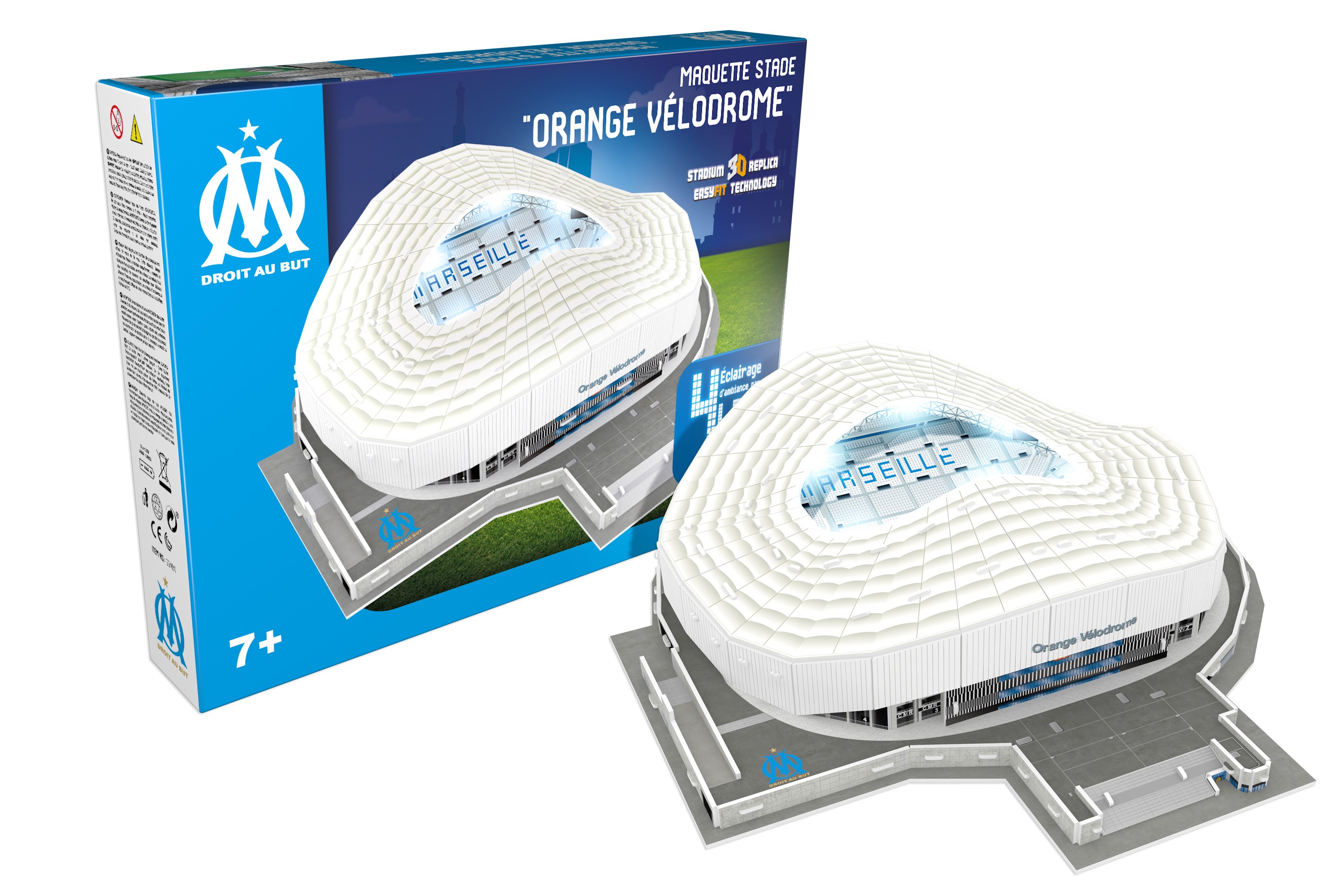 Stade Olympique de Marseille Puzzle 3D avec lumière LED: Un passe
