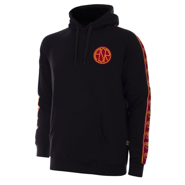 AS Roma Black Taper Hoody, AS Roma Hoodie, AS Roma Sweater, AS Roma Pullover, AS Roma Black Taper Hooded Sweater